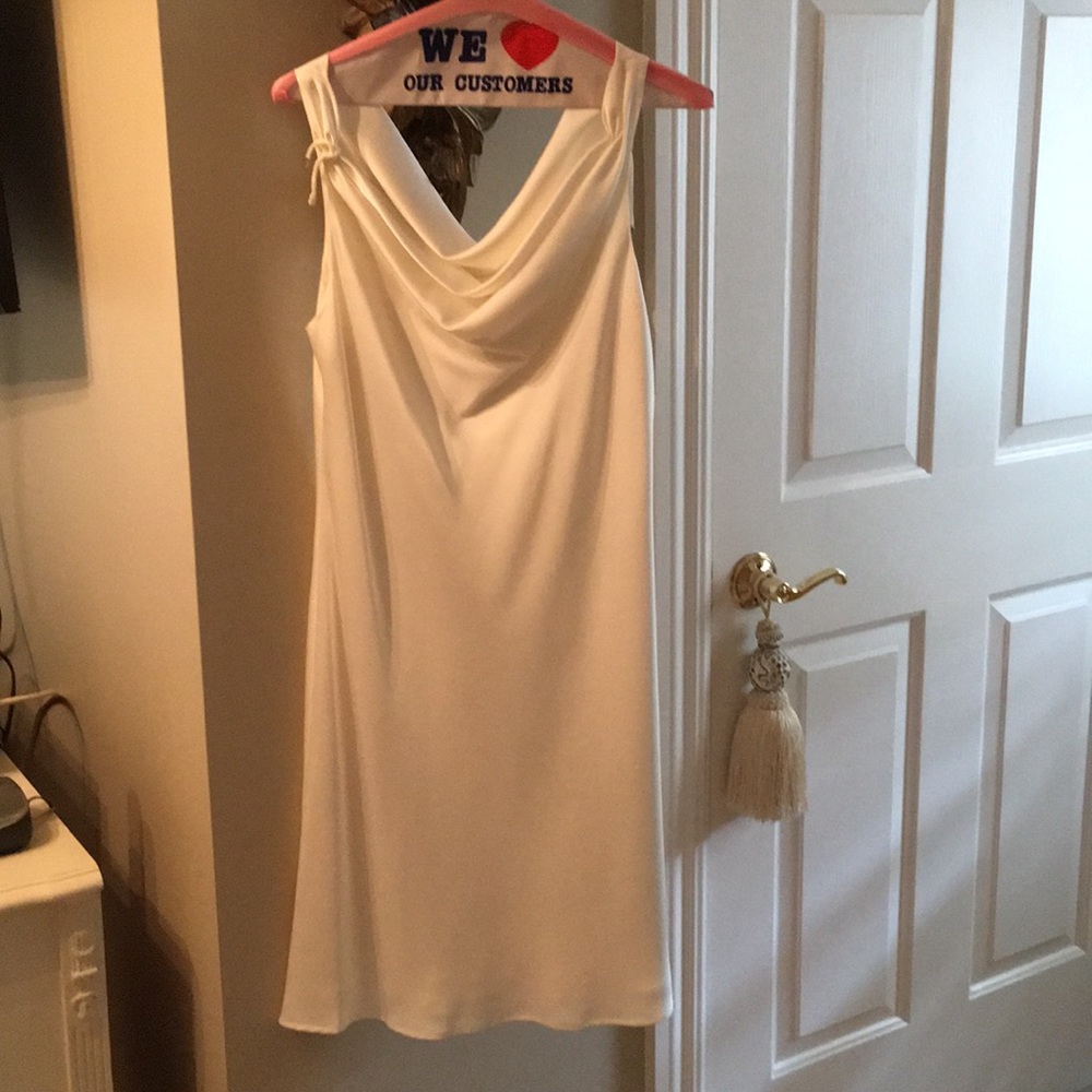 Ivory silk dress